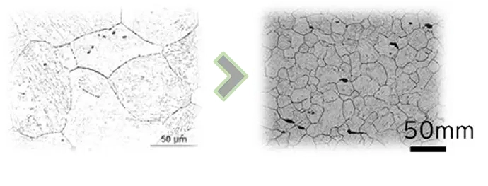 Development of materials through crystal grain control